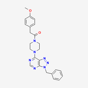 B2617285 1-(4-(3-benzyl-3H-[1,2,3]triazolo[4,5-d]pyrimidin-7-yl)piperazin-1-yl)-2-(4-methoxyphenyl)ethanone CAS No. 920348-55-6