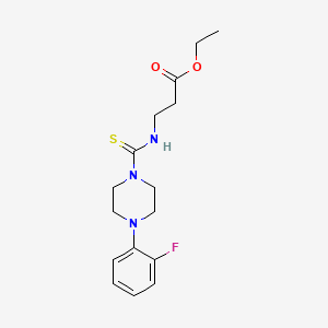 B2617309 Ethyl 3-{[4-(2-fluorophenyl)piperazine-1-carbothioyl]amino}propanoate CAS No. 1022235-03-5