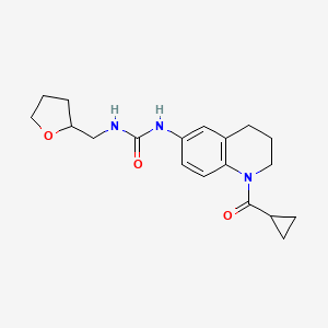 1-(1-(Cyclopropanecarbonyl)-1,2,3,4-tetrahydroquinolin-6-yl)-3-((tetrahydrofuran-2-yl)methyl)urea