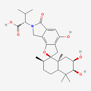 (2S)-2-[(2R,3S,7R,8R,8aS)-2,3,4'-trihydroxy-4,4,7,8a-tetramethyl-6'-oxospiro[2,3,4a,5,6,7-hexahydro-1H-naphthalene-8,2'-3,8-dihydrofuro[2,3-e]isoindole]-7'-yl]-3-methylbutanoic acid