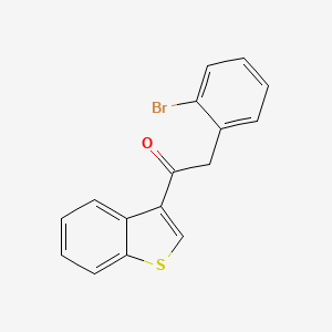 molecular formula C16H11BrOS B2617332 1-(1-Benzothiophen-3-yl)-2-(2-bromophenyl)ethan-1-one CAS No. 1772566-59-2