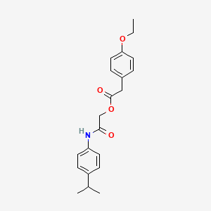 molecular formula C21H25NO4 B2617333 {[4-(Propan-2-yl)phenyl]carbamoyl}methyl 2-(4-ethoxyphenyl)acetate CAS No. 1324123-36-5