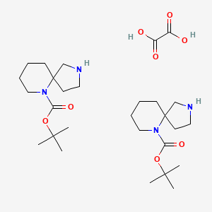 molecular formula C28H50N4O8 B2617334 Tert-butyl 2,6-diazaspiro[4.5]decane-6-carboxylate hemioxalate CAS No. 1630907-08-2