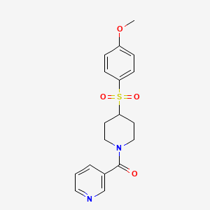 (4-((4-Methoxyphenyl)sulfonyl)piperidin-1-yl)(pyridin-3-yl)methanone