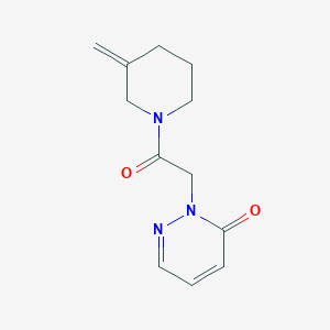 molecular formula C12H15N3O2 B2617339 2-(2-(3-亚甲基哌啶-1-基)-2-氧代乙基)吡啶嗪-3(2H)-酮 CAS No. 2097882-71-6