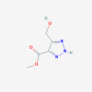 molecular formula C5H7N3O3 B2617342 4-(羟甲基)-1H-1,2,3-三唑-5-甲酸甲酯 CAS No. 2092710-47-7