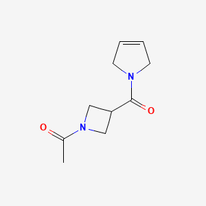 B2617346 1-[3-(2,5-Dihydropyrrole-1-carbonyl)azetidin-1-yl]ethanone CAS No. 2445793-35-9