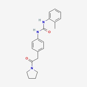molecular formula C20H23N3O2 B2617368 1-(4-(2-氧代-2-(吡咯烷-1-基)乙基)苯基)-3-(邻甲苯基)脲 CAS No. 1208668-79-4