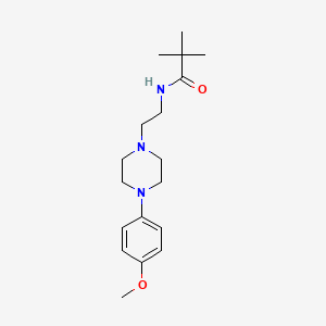 molecular formula C18H29N3O2 B2617392 N-(2-(4-(4-methoxyphenyl)piperazin-1-yl)ethyl)pivalamide CAS No. 1049343-85-2