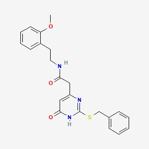 2-(2-(benzylthio)-6-oxo-1,6-dihydropyrimidin-4-yl)-N-(2-methoxyphenethyl)acetamide