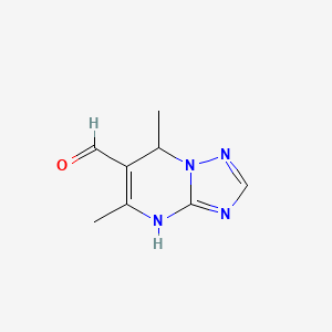 molecular formula C8H10N4O B2617398 5,7-dimethyl-4H,7H-[1,2,4]triazolo[1,5-a]pyrimidine-6-carbaldehyde CAS No. 1565093-61-9