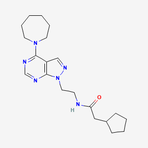 N-(2-(4-(azepan-1-yl)-1H-pyrazolo[3,4-d]pyrimidin-1-yl)ethyl)-2-cyclopentylacetamide