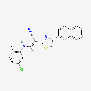 (E)-3-((5-chloro-2-methylphenyl)amino)-2-(4-(naphthalen-2-yl)thiazol-2-yl)acrylonitrile