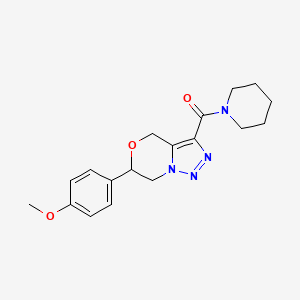 6-(4-methoxyphenyl)-3-(piperidin-1-ylcarbonyl)-6,7-dihydro-4H-[1,2,3]triazolo[5,1-c][1,4]oxazine