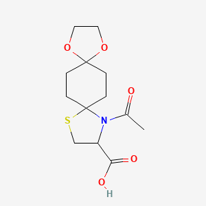 12-Acetyl-1,4-dioxa-9-thia-12-azadispiro[4.2.4.2]tetradecane-11-carboxylic acid