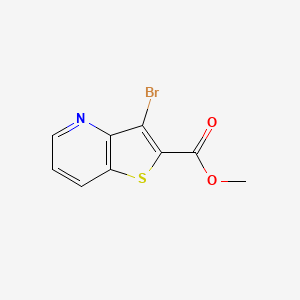 molecular formula C9H6BrNO2S B2617431 3-溴噻吩并[3,2-b]吡啶-2-羧酸甲酯 CAS No. 1104630-92-3