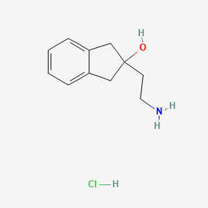 2-(2-Aminoethyl)-1,3-dihydroinden-2-ol;hydrochloride