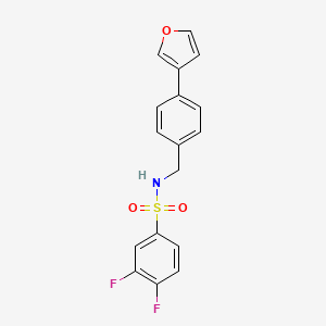 molecular formula C17H13F2NO3S B2617453 3,4-difluoro-N-(4-(furan-3-yl)benzyl)benzenesulfonamide CAS No. 2034414-45-2