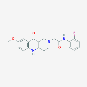 N-(2-fluorophenyl)-2-(8-methoxy-10-oxo-3,4-dihydrobenzo[b][1,6]naphthyridin-2(1H,5H,10H)-yl)acetamide