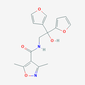 N-(2-(furan-2-yl)-2-(furan-3-yl)-2-hydroxyethyl)-3,5-dimethylisoxazole-4-carboxamide