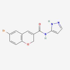 molecular formula C13H10BrN3O2 B2617471 6-bromo-N-(1H-pyrazol-3-yl)-2H-chromene-3-carboxamide CAS No. 1281310-11-9