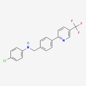 4-chloro-N-{4-[5-(trifluoromethyl)-2-pyridinyl]benzyl}aniline