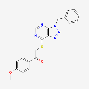 2-(3-Benzyltriazolo[4,5-d]pyrimidin-7-yl)sulfanyl-1-(4-methoxyphenyl)ethanone