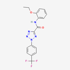 molecular formula C17H14F3N5O2 B2617501 N-(2-乙氧苯基)-2-(4-(三氟甲基)苯基)-2H-噻唑-5-羧酰胺 CAS No. 1396782-08-3