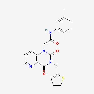 molecular formula C22H20N4O3S B2617502 N-(2,5-dimethylphenyl)-2-(2,4-dioxo-3-(thiophen-2-ylmethyl)-3,4-dihydropyrido[3,2-d]pyrimidin-1(2H)-yl)acetamide CAS No. 955789-60-3