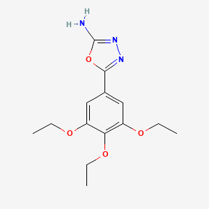 molecular formula C14H19N3O4 B2617520 5-(3,4,5-Triethoxyphenyl)-1,3,4-oxadiazol-2-amine CAS No. 19949-31-6