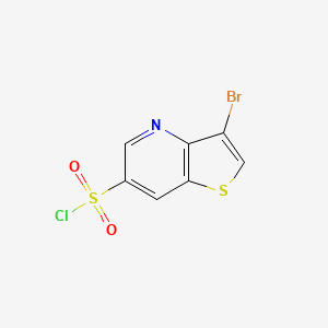molecular formula C7H3BrClNO2S2 B2617521 3-Bromothieno[3,2-b]pyridine-6-sulfonyl chloride CAS No. 1909318-96-2