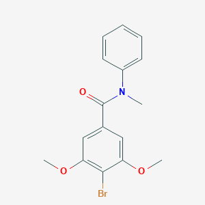 molecular formula C16H16BrNO3 B261753 4-bromo-3,5-dimethoxy-N-methyl-N-phenylbenzamide 