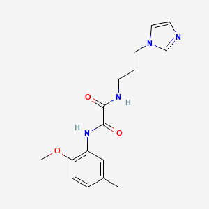 molecular formula C16H20N4O3 B2617530 N-(3-imidazol-1-ylpropyl)-N'-(2-methoxy-5-methylphenyl)oxamide CAS No. 899748-60-8