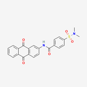 molecular formula C23H18N2O5S B2617531 4-(dimethylsulfamoyl)-N-(9,10-dioxoanthracen-2-yl)benzamide CAS No. 312944-65-3