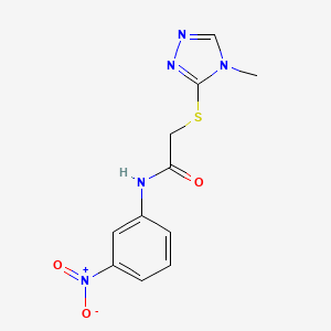 molecular formula C11H11N5O3S B2617532 2-[(4-methyl-4H-1,2,4-triazol-3-yl)sulfanyl]-N-(3-nitrophenyl)acetamide CAS No. 331459-59-7