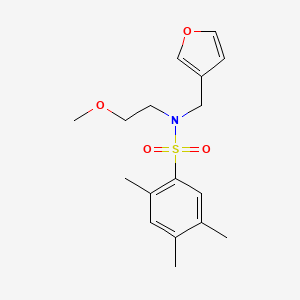 N-(furan-3-ylmethyl)-N-(2-methoxyethyl)-2,4,5-trimethylbenzenesulfonamide