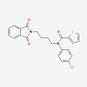 molecular formula C23H19ClN2O3S B2617534 N-(4-chlorophenyl)-N-(4-(1,3-dioxoisoindolin-2-yl)butyl)thiophene-2-carboxamide CAS No. 303797-93-5