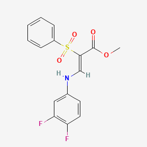 methyl (2Z)-3-[(3,4-difluorophenyl)amino]-2-(phenylsulfonyl)acrylate