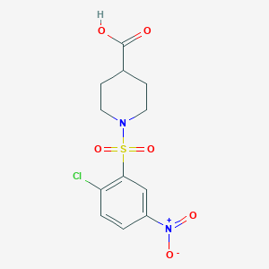 1-(2-Chloro-5-nitrobenzenesulfonyl)piperidine-4-carboxylic acid