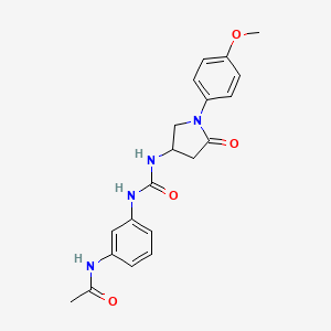 molecular formula C20H22N4O4 B2617554 N-(3-(3-(1-(4-methoxyphenyl)-5-oxopyrrolidin-3-yl)ureido)phenyl)acetamide CAS No. 894032-50-9