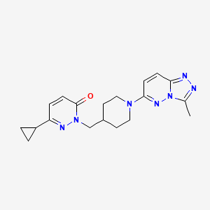 molecular formula C19H23N7O B2617560 6-环丙基-2-[(1-{3-甲基-[1,2,4]三唑并[4,3-b]嘧啶-6-基}哌啶-4-基)甲基]-2,3-二氢嘧啶-3-酮 CAS No. 2097860-65-4