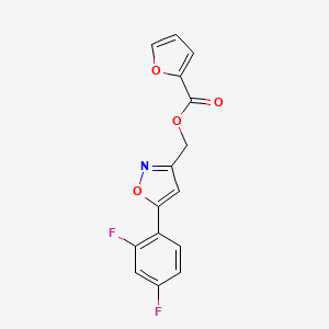 [5-(2,4-difluorophenyl)-1,2-oxazol-3-yl]methyl furan-2-carboxylate