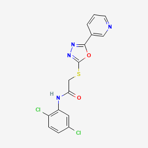 N-(2,5-dichlorophenyl)-2-[(5-pyridin-3-yl-1,3,4-oxadiazol-2-yl)sulfanyl]acetamide