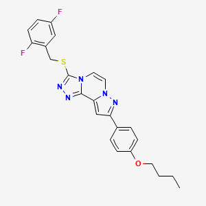 9-(4-Butoxyphenyl)-3-((2,5-difluorobenzyl)thio)pyrazolo[1,5-a][1,2,4]triazolo[3,4-c]pyrazine