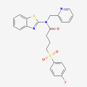 N-(benzo[d]thiazol-2-yl)-4-((4-fluorophenyl)sulfonyl)-N-(pyridin-2-ylmethyl)butanamide