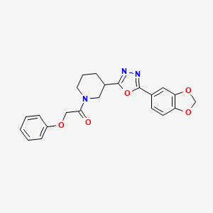 1-(3-(5-(Benzo[d][1,3]dioxol-5-yl)-1,3,4-oxadiazol-2-yl)piperidin-1-yl)-2-phenoxyethanone