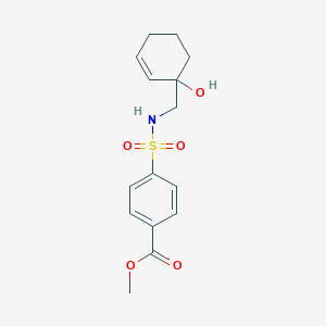 molecular formula C15H19NO5S B2617610 4-{[(1-羟基环己-2-烯-1-基)甲基]磺酰基}苯甲酸甲酯 CAS No. 2097920-63-1