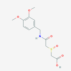 molecular formula C13H17NO6S B2617611 2-((2-((3,4-二甲氧基苄基)氨基)-2-氧代乙基)亚磺酰基)乙酸 CAS No. 338793-97-8