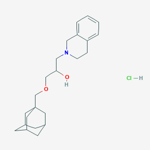 molecular formula C23H34ClNO2 B2617615 1-[(金刚烷-1-基)甲氧基]-3-(1,2,3,4-四氢异喹啉-2-基)丙烷-2-醇盐酸盐 CAS No. 1190001-03-6