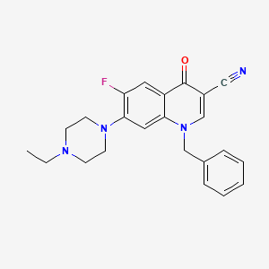 molecular formula C23H23FN4O B2617621 1-Benzyl-7-(4-ethylpiperazin-1-yl)-6-fluoro-4-oxoquinoline-3-carbonitrile CAS No. 1359864-76-8